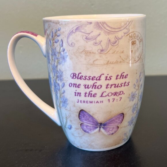 NWT Botanic Butterfly Blessed Mug  ~ Jane Shasky Studio ~ Christian Arts Gifts - Picture 3 of 9